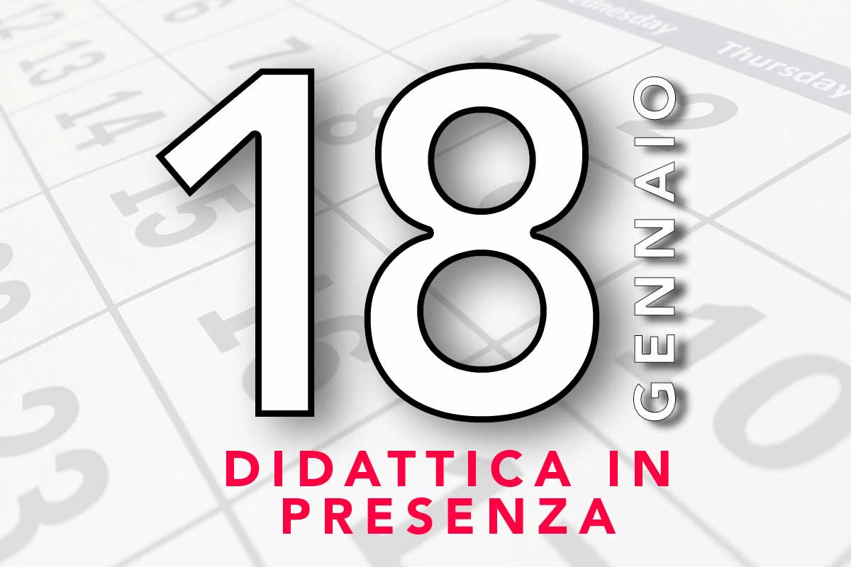 18 gennaio didattica in presenza